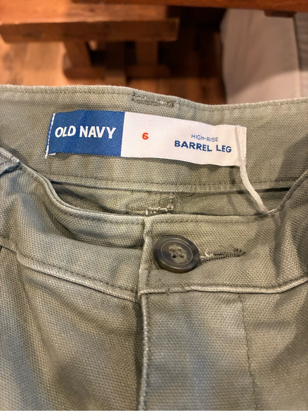Old Navy High-Rise Barrel Leg Pants - Sage